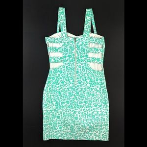 HAVE Animal Keyhole Dress Cocktail Bodycon L